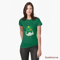 Baby duck Green Fitted T-Shirt (Front printed)