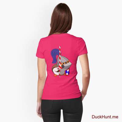 Armored Duck Berry Fitted T-Shirt (Back printed) image