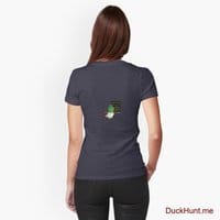 Prof Duck Dark Blue Fitted T-Shirt (Back printed)