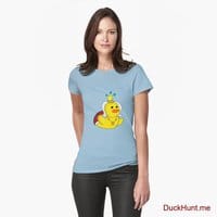 Royal Duck Light Blue Fitted T-Shirt (Front printed)