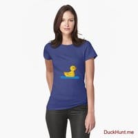 Plastic Duck Blue Fitted T-Shirt (Front printed)