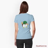 Super duck Light Blue Fitted T-Shirt (Back printed)