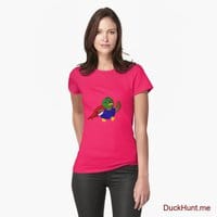 Alive Boss Duck Berry Fitted T-Shirt (Front printed)