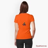 Dead DuckHunt Boss (smokeless) Orange Fitted T-Shirt (Back printed)