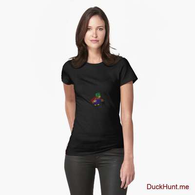 Dead DuckHunt Boss (smokeless) Black Fitted T-Shirt (Front printed) image