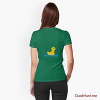 Plastic Duck Green Fitted T-Shirt (Back printed)