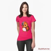 Mechanical Duck Berry Fitted T-Shirt (Front printed)