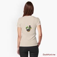 Golden Duck Creme Fitted T-Shirt (Back printed)