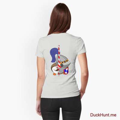 Armored Duck Light Grey Fitted T-Shirt (Back printed) image