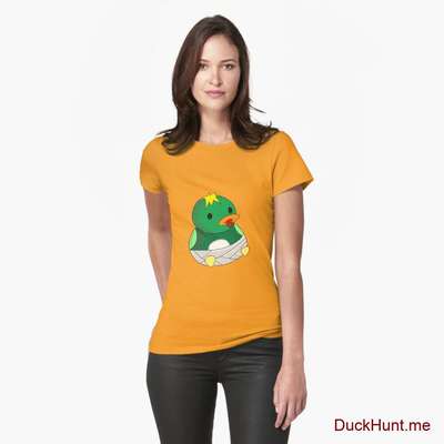 Baby duck Gold Fitted T-Shirt (Front printed) image