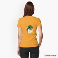 Super duck Gold Fitted T-Shirt (Back printed)