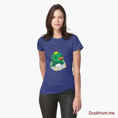 Baby duck Blue Fitted T-Shirt (Front printed) image