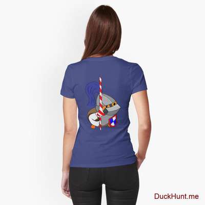 Armored Duck Blue Fitted T-Shirt (Back printed) image