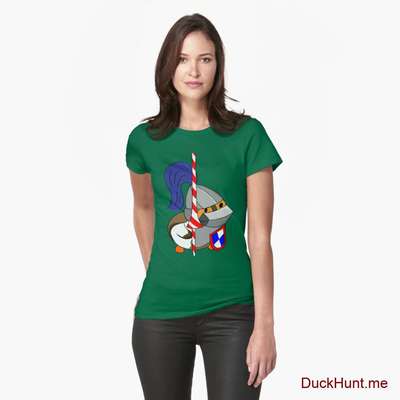 Armored Duck Green Fitted T-Shirt (Front printed) image