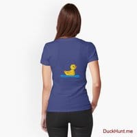 Plastic Duck Blue Fitted T-Shirt (Back printed)