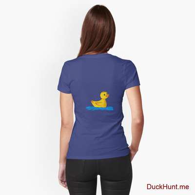 Plastic Duck Blue Fitted T-Shirt (Back printed) image