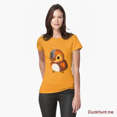 Mechanical Duck Gold Fitted T-Shirt (Front printed) image