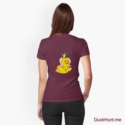 Royal Duck Dark Red Fitted T-Shirt (Back printed) image