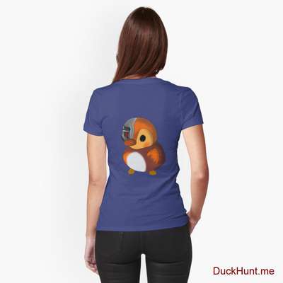 Mechanical Duck Blue Fitted T-Shirt (Back printed) image