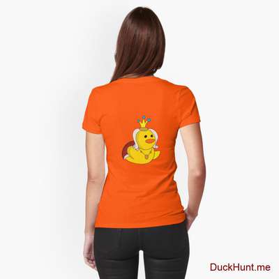 Royal Duck Orange Fitted T-Shirt (Back printed) image