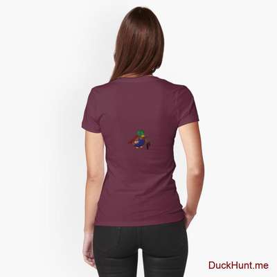 Dead DuckHunt Boss (smokeless) Dark Red Fitted T-Shirt (Back printed) image