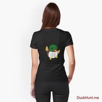 Super duck Black Fitted T-Shirt (Back printed)