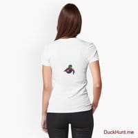 Dead DuckHunt Boss (smokeless) White Fitted T-Shirt (Back printed)