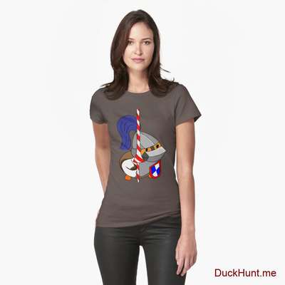 Armored Duck Dark Grey Fitted T-Shirt (Front printed) image