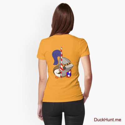 Armored Duck Gold Fitted T-Shirt (Back printed) image