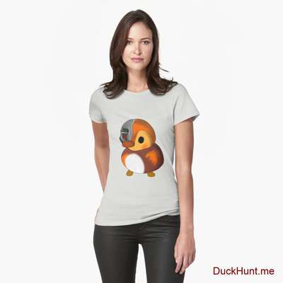 Mechanical Duck Light Grey Fitted T-Shirt (Front printed) image