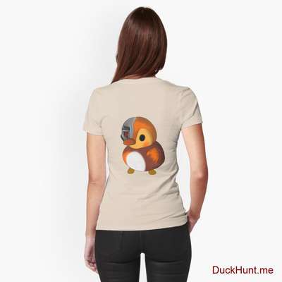 Mechanical Duck Creme Fitted T-Shirt (Back printed) image
