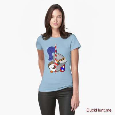 Armored Duck Light Blue Fitted T-Shirt (Front printed) image