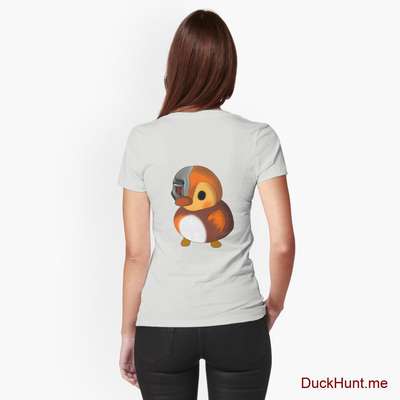 Mechanical Duck Light Grey Fitted T-Shirt (Back printed) image