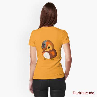 Mechanical Duck Gold Fitted T-Shirt (Back printed) image
