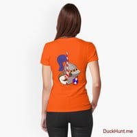 Armored Duck Orange Fitted T-Shirt (Back printed)