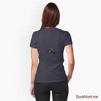Dead DuckHunt Boss (smokeless) Dark Blue Fitted T-Shirt (Back printed)