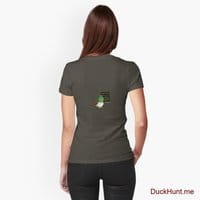 Prof Duck Army Fitted T-Shirt (Back printed)