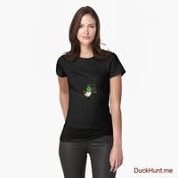Prof Duck Black Fitted T-Shirt (Front printed)
