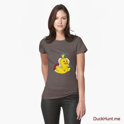 Royal Duck Dark Grey Fitted T-Shirt (Front printed) image