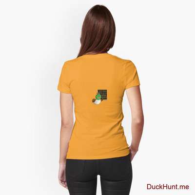 Prof Duck Gold Fitted T-Shirt (Back printed) image