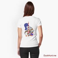 Armored Duck White Fitted T-Shirt (Back printed)