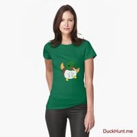 Super duck Green Fitted T-Shirt (Front printed)