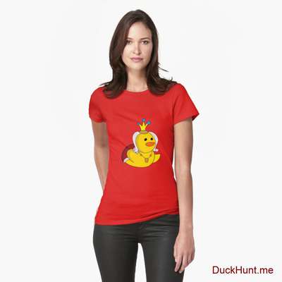 Royal Duck Red Fitted T-Shirt (Front printed) image