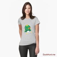 Baby duck Heather Grey Fitted T-Shirt (Front printed)