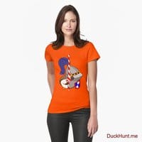 Armored Duck Orange Fitted T-Shirt (Front printed)