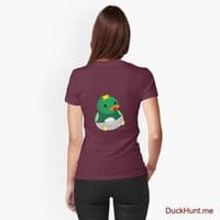 Baby duck Dark Red Fitted T-Shirt (Back printed)