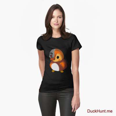 Mechanical Duck Black Fitted T-Shirt (Front printed) image