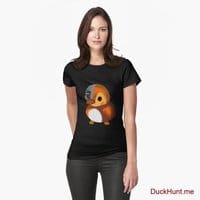 Mechanical Duck Black Fitted T-Shirt (Front printed)