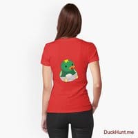 Baby duck Red Fitted T-Shirt (Back printed)