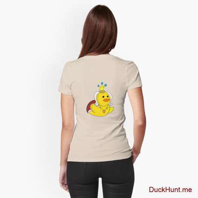 Royal Duck Creme Fitted T-Shirt (Back printed) image